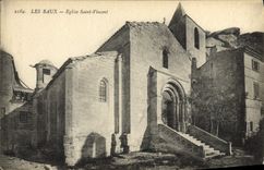 CPA Les Baux Eglise Saint Vincent 