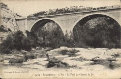 CPA Roquefavour L'Arc Le Pont du Chemin de fer 