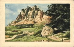 CPA Les Baux Cote oriental des ruines du Chateau 
