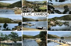 CPA Le Lac Chambon de gauche a droite 