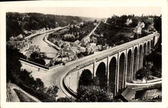 CPA Dinan Le Viaduc et vue generale de la Coulee de la Rance 