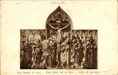 CPA Musee du Louvre Ecole Francaise XV siecle Jesus Christ sur la Croix 