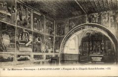 CPA La Maurienne Pittoresque Lanslevillard Fresques de la Chapelle Saint Sebastien 