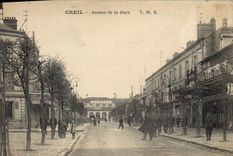 CPA Creil Avenue de la Gare 