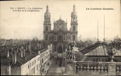 CPA Nancy La Cathedrale et la Rue de la Constitution 