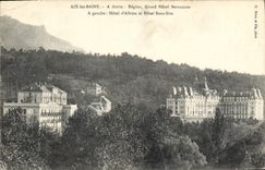 CPA Aix les Bains A droite Regina Grand Hotel Bernasco Agauche Hotel d'Albion et Hotel Beau Site