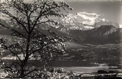 CPA Y'a des chansons dans l'air (Toutnette et Lac d'Annecy)