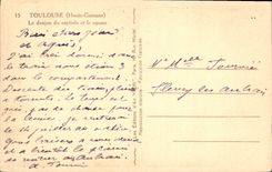 CPA Toulouse (Haute Garonne) Le donjon du capitole et le square