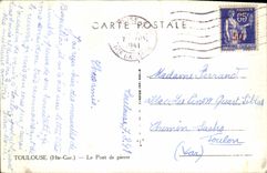 CPA Toulouse le Pont de pierre