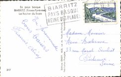CPA En Pays basque Biarritz (Basses Pyrenees) Le Rocher du Basta