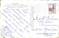 CPA En Touraine Chambord (Loir et Cher) Vue aerienne le Chateau (facade Nord) Les Cheminees et les T