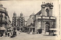 CPA Dijon L'Eglise Saint Michel et la Chambre du Commerce