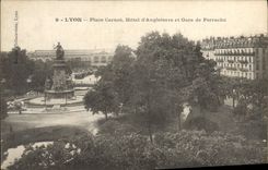 CPA Lyon Place Carnot Hotel d'Angleterre et Gare de Perrache