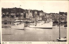 CPA Trouville Reine des Plages Vue sur le Port et les Coteaux