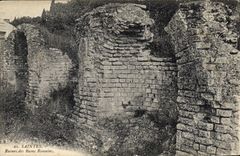 CPA Saintes Ruines des Bains Romains