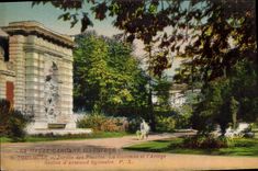CPA Toulouse Haute Garonne Illustree Jardin des Plantes La Garonne et l'Ariege Statue d'Armand Sylve