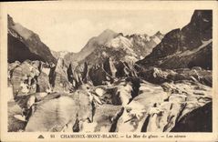 CPA Chamonix Mont Blanc La Mer de glace les seracs
