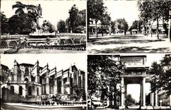 CPA Toulouse Les Alees Jean Jaures La Cathedrsale Saint Etienne L'Arc de Triomphe Monument aux Comba