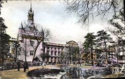 CPA Toulouse la Ville Rose Square de Gaulle et Donjon du Capitole