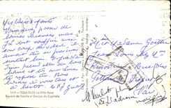 CPA Toulouse la Ville Rose Square de Gaulle et Donjon du Capitole