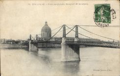 CPA Toulouse Pont suspendu Hospice de la Grave