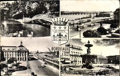 CPA Bordeaux Jardin Public Place de la Bourse La Quais La Comedie