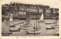 CPA Saint Malo L'Avant Port et quai de Dinard