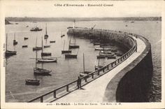 CPA Saint Malo Le Mole des Noires cote d'Emeraude