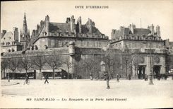CPA Saint Malo Les Remparts et la Porte Saint Vincent Cote d'Emaraude