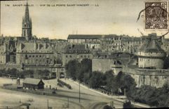 CPA Saint Malo Vue de la Porte Saint Vincent