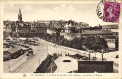 CPA Saint Malo La Porte St Vincent et le Chateau vue prise du Casino