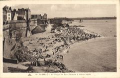 CPA Saint Malo La PLage de Bon Secours a maree haute