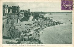 CPA Saint Malo La Plage de Bon Secours a Maree haute