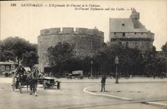CPA Saint Malo L'Esplanade St Vincent et le Chateu