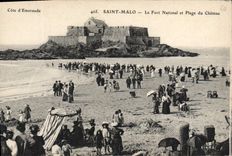 CPA Saint Malo Cote d'Emeraude Le Fort National et Plage du Chateau