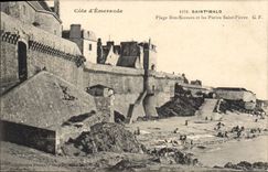 CPA Saint MaloSaint Malo Cote d'Emeraude Plage Bon Secours et les Portes Saint Pierre