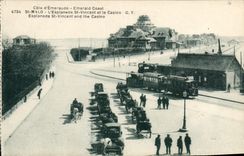 CPA Saint Malo Cote d'Emeraude L'Esplanade St Vincent et le Casino Tramway