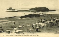 CPA St Malo La Greve de Bon Secours et les deux Beys