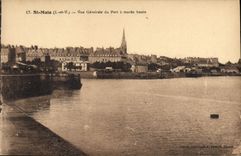 CPA St Malo (I et V) Vue Generale du Port a maree haute