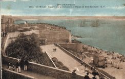 CPA St Malo Square de la Hollande et Plage de Bon Secours