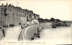CPA St Malo Le Mole et l'Embarcadere pour Dinard