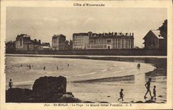 CPA St Malo La Plage Le Grand Hotel Franklin