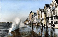 CPA St Malo (I et V) Maree haute sur le Sillon