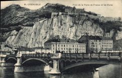 CPA Grenoble Pont de la Porte de France et les Forts