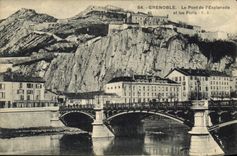 CPA Grenoble Le Pont de l'Esplanade et les Forts