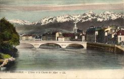 CPA Grenoble L'Isere et la Chaine des Alpes