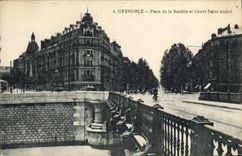 CPA Grenoble Place de la Bastille et Cours Saint Andre