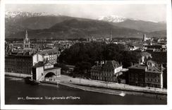 CPA Grenoble Vue generale et l'Isere