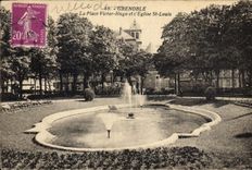 CPA Grenoble La Place Victor Hugo et L'Eglise St Louis