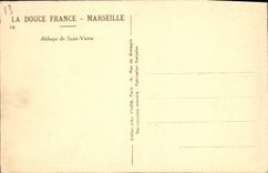 CPA Marseille La douce France Abbaye de Saint Victor